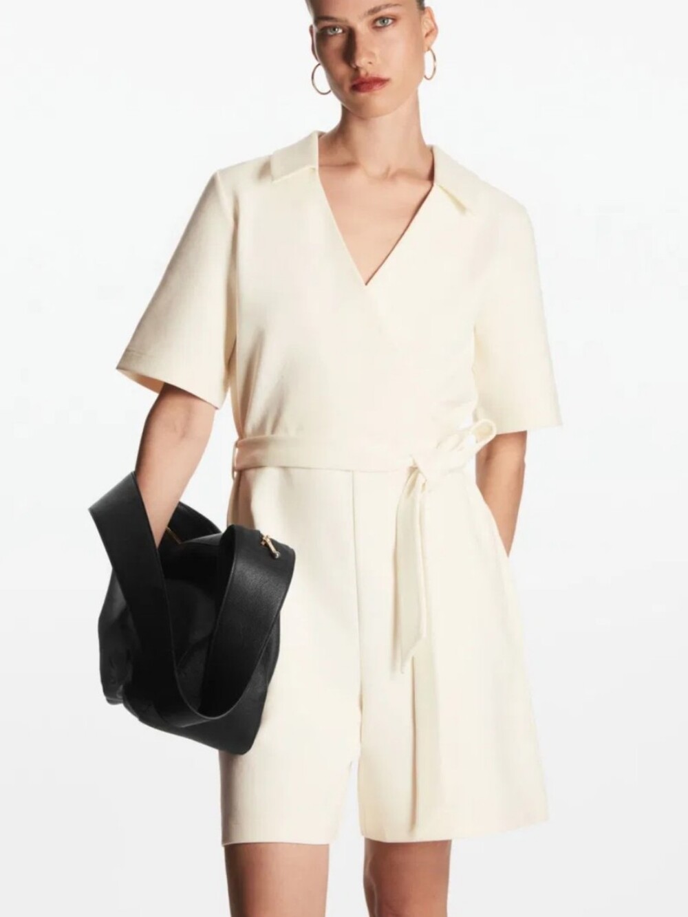 COS wrap effect playsuit size L - Cream